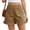 Dark khaki, variant on High Waist Women Straight Leg Ruffle Shorts Dressy Bottom