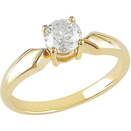 Miabella 3 4 Carat T.W. Round Diamond Solitaire Ring in 14kt Yellow Gold by