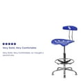 thumbnail image 4 of Flash Furniture Vibrant Nautical Blue and Chrome Drafting Stool with Tractor Seat, 4 of 12
