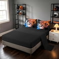 thumbnail image 5 of Manfei Boys Rugby Queen Bedding, Soccer Football Sports Bedding Comforter Set Queen, Black Orange Brightblue, Black Reversible 7pcs, 5 of 6