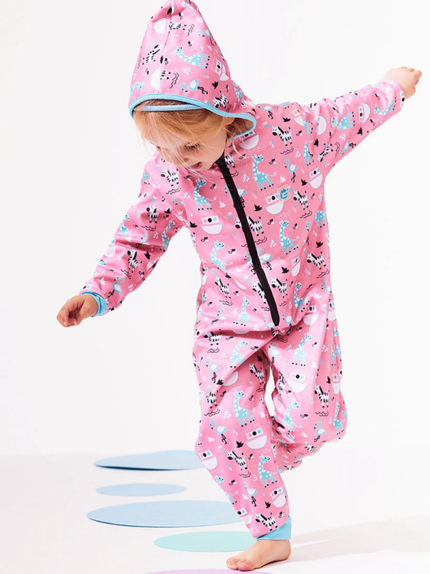 Splash About Girl's After Swimming Waterproof Onesie, Nina's Ark 6-12 Months