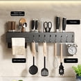 thumbnail image 4 of Homelife Kitchen Cutlery Holder Wall Mounted Cutter Holder with Hooks Carbon Steel Cutter Storage Rack for Spoon Chopsticks Rust-Resistant Kitchen Utensil Organizer, 4 of 13