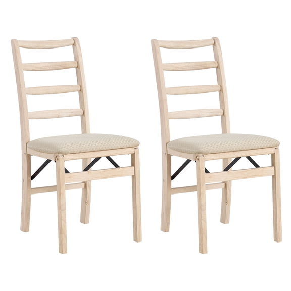 Stakmore Unfinished Shaker Ladder Back Folding Chair (Set of 2)