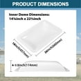 HECASA RV Skylight Cover White 14" X 22" for RV Shower Camper Food Truck Skylight Inner Dome Kit