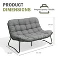 thumbnail image 4 of Crestlive 2-Seater Outdoor Patio Loveseat with Soft Cushions, All-Weather Outdoor Couch Patio Furniture, Dark Gray, 4 of 10