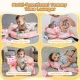 thumbnail image 5 of Blublu Park 3-in-1 Baby Sit Me Up Floor Seat, Detachable Pillow Tummy Time Mat Anti-Reflux Lounger, Pink, 5 of 8