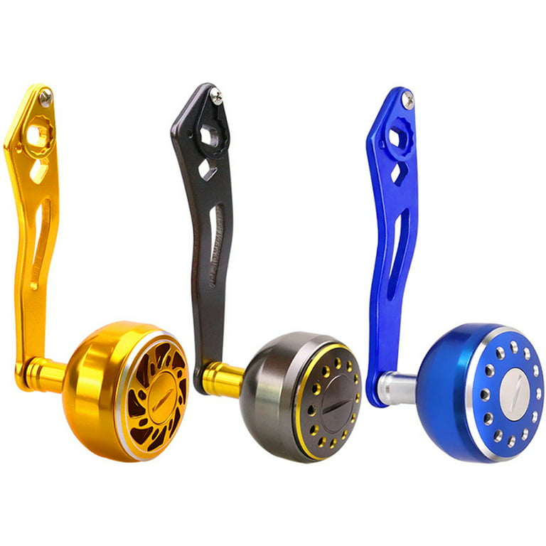 Metal Fishing Reel Handle Ball Knob Rocker Arm Fishing Reel Power Handle  Knob Grip Spinning Fishing Reels Replacement - 3 Colors in available 