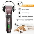 thumbnail image 3 of Oneisall Dog Clippers 50db Low Noise, 2-Speed Quiet Dog Grooming Kit Rechargeable Cordless Pet Hair Clipper Trimmer Shaver for Small and Large Dogs Cats Animals - Rose(Dark), 3 of 7