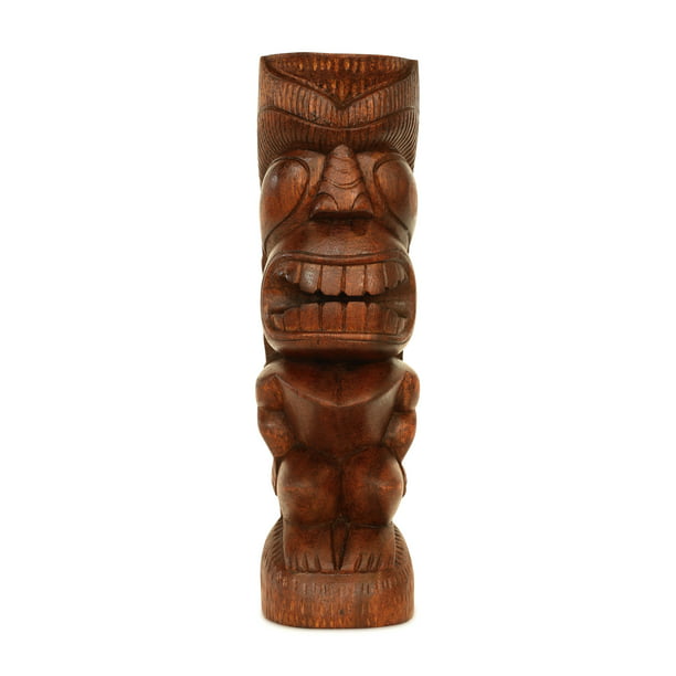 Handmade Wooden Primitive Long Hair Tribal Statue Sculpture Tiki Bar Totem Handcrafted Unique Gift Home Decor Accent Figurine Artwork Hand Carved Com - Tall Statues For Home Decor