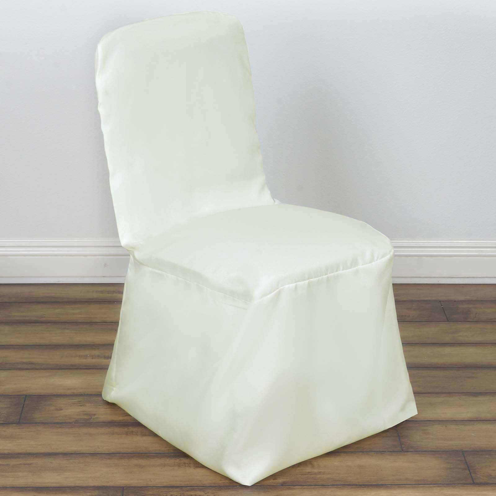 Efavormart 40PCS Square Top Polyester Banquet Chair Cover Dinning Event
