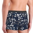 thumbnail image 3 of Uemuo Cherry Blossoms on Navy Background Pattern Men's Boxer Briefs,Trunk Anti-Chafing,Comfortable, Durable, and Stylish Underwear-Medium, 3 of 9