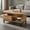Natural + Black, variant on Resenkos 47" Oval Coffee Table with Storage Compartment and Open Shelf, Natural Finish