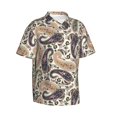 thumbnail image 2 of Hawaiian Shirt For Men, Paisley Pattern No.90108 Mens Button Down Short Sleeve Shirt, Summer Beach Shirts For Men, 2 of 2