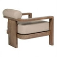 thumbnail image 6 of Relic Outdoor Patio Chair in Weathered Eucalyptus Wood with Taupe Cushions, 6 of 14