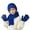 A-Blue73, variant on Bibifish Kids Hat Gloves Scarf Sets 3 Pc Knit Pattern Beanies Hat Gloves And Long Scarf Boys Girls Outdoor Activities Hat Gloves Scarf Sets