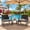 Gray, variant on Patio Furniture Set, 3 PCS Outdoor Rocking Chairs Set with Glass Table for Garden, Backyard, Poolside, Balcony, Patio and Porch, Gray Cushion