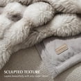 thumbnail image 6 of EVERGRACE Ultra Soft Luxury Fluffy Faux Rabbit Fur Throw Blanket, Thick Warm Bubble Throw for Bed, Cozy Plush Reversible Blankets for Couch, Chair, Sofa, Light Grey, 60x80 Inches, 870 GSM, 6 of 8