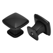 YasTant 10 Pack Cabinet Door Knobs Black, Matte Black Kitchen Cabinet Knobs Square Dresser Knobs Drawer Knobs Cabinet Hardware Zinc Knobs for Dresser Drawers