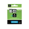 DYMO D1 High-Performance Polyester Removable Label Tape 3/4" x 23 ft Black on Clear 45800