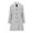 Grey, variant on Women's Retro Style Trench Coat, Solid Color Notched Lapel Button Front Coat, Business Casual A-Line Mid-Length Coat, Slim Fit Wool Blend Jacket for Women, Classic Fall and Spring Outerwear Black L