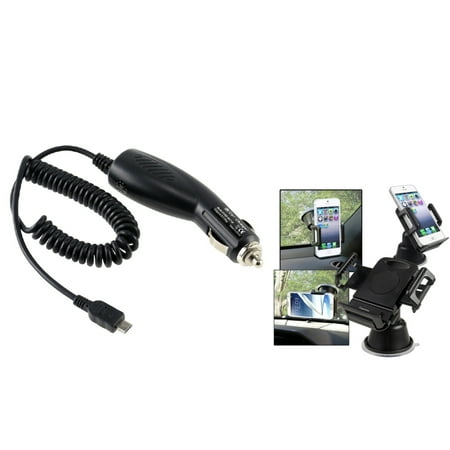 Insten for Samsung GALAXY Note 3 III N9000 CAR CHARGER+Suction Mount