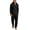 Black, variant on Delconic Mens Linen Blend Two Piece Set Hooded Half Placket Long Sleeve Shirt and Straight Leg Pants Casual Vacation Outfit Army Green L
