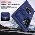 thumbnail image 4 of Case Designed for Samsung Galaxy S25 Edge, Hybrid Back Case with Ring Stand & Hidden Card Slot & Support Magnetic Car Mount Shockproof Fall-Protection Slim Phone Cover for Galaxy S25 Edge, Blue, 4 of 7