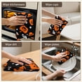 thumbnail image 5 of Halloween Themed Dish Towels Set of 4, 18x26 Soft Absorbent Kitchen Towels with Witch Ghost Pumpkin Prints, Cute Tea Towels for Fall Kitchen, Bar or Holiday Home Decor, 5 of 9