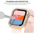 thumbnail image 3 of Compatible for Bling Apple Watch Protective Case with Built-in Screen Protector for Apple Watch 40mm iWatch Series SE SE2022 6 5 4 (40mm, Gold), 3 of 5