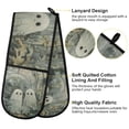 thumbnail image 2 of Yayeee Double Oven Mitt Kitchen Heat Resistant Baking 35" x7" Quilted Glove, Ghosts Playing in A Garden, 2 of 6
