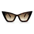 thumbnail image 5 of Womens Retro Large Gothic Cat Eye Thick Plastic Retro 80s Squared Sunglasses Tortoise - Brown, 5 of 8