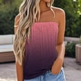 thumbnail image 2 of Craaazy Womens Summer Tube Tops Casual Strapless Eyelet Bandeau Tanks Cute Off Shoulder Tunic Shirts Flowy Vacation Blouses, 2 of 5