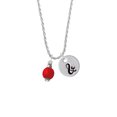 thumbnail image 2 of Delight Jewelry Silvertone Red Chinese Lantern with Clear Crystal Silvertone Script Initial Disc - & - Charm Necklace, 20"+3", 2 of 4