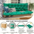 thumbnail image 5 of Porch Swing Cushions 40in , Waterproof Outdoor Replacement Glider Cushions, 2-3 Seater Patio Bench Cushions with Backrest for Garden,Backyard, 5 of 7