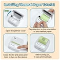 thumbnail image 4 of Sticker Printer with 10 Rolls 57mm Sticker Paper Bluetooth Compatible ios Android Mini Printers Inkless Thermal Printer for DIY (Printer 1 roll), 4 of 7