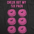 thumbnail image 2 of Mens Check Out My Six Pack T shirt Funny Workout Donuts Graphic Humor Gym Tee Graphic Tees, 2 of 9