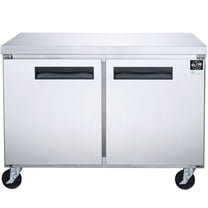 54-Inch 42.2 Cu.Ft Commercial Stainless Steel 2-Section Upright Reach-In Freezer (SAK35148)