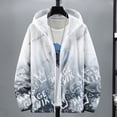 thumbnail image 7 of Summer Skin Coats Men Ultra Light UV Sun Protection Big Size Hooded Windbreaker Jacket Men printing Casual Outwear, 7 of 7