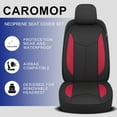 thumbnail image 3 of Waterproof Car Seat Cover Full Seats, Neoprene Seat Covers for Cars,Split Bench Compatible Car Interior Covers, Universal Fit Most Car Sedan Truck SUV(Black/Red), 3 of 18