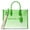 Ombre Jungle Green, variant on Women's Mirella Medium Ombré Logo Tote Bag (Jungle Green)