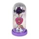 thumbnail image 2 of Regalos del Día de San Valentín para novia, decoración del Día de San Valentín, lámpara de mesa, regalos de cumpleaños , flor rosa en cúpula de base morada BLESIY luz de mesa, 2 of 8