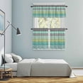 thumbnail image 5 of Teal Black Boho Kitchen Curtains Sets for Windows 36 Inch Length, Vintage Ethnic Tribe Abstract Art Rod Pocket Window Treatments Tier Curtains and Valances Set for Bedroom/Bathroom, 5 of 8