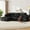 Black, variant on ChVans 110" L-Shaped Sectional Sofa with Convertible Left/Right Ottoman, Boneless Sofa with Oversized Chaise & Layered Cushion, Upholstered Couches for Living Room Bedroom, No Assembly