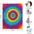thumbnail image 4 of Colorful Rainbow Tie Dye Spiral Pattern Blanket,Comfortable Soft Flannel Throw Blanket,All Season,Warm Lightweight Blankets for Sofa Bed Couch Living Room Chair,30"x40", 4 of 4