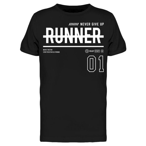 Never Give Up Runner Tee Men's -Image by Shutterstock