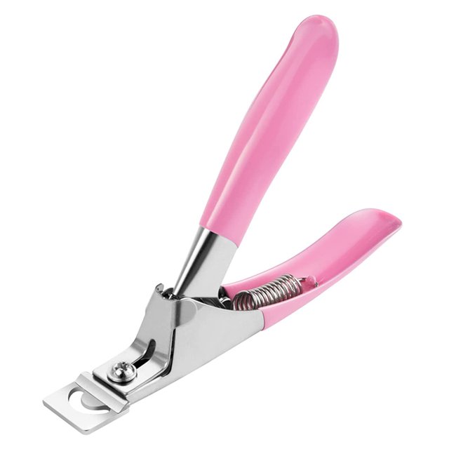 Folding Nail Filer Adjustable Stainless Steel Artificial Acrylic Fake False Tip Clippers Cutter Trimmer Manicure Pedicure Sharp Clip Tool For Salon Home Beauty Beetles (Pink, One Size), Pack of 1