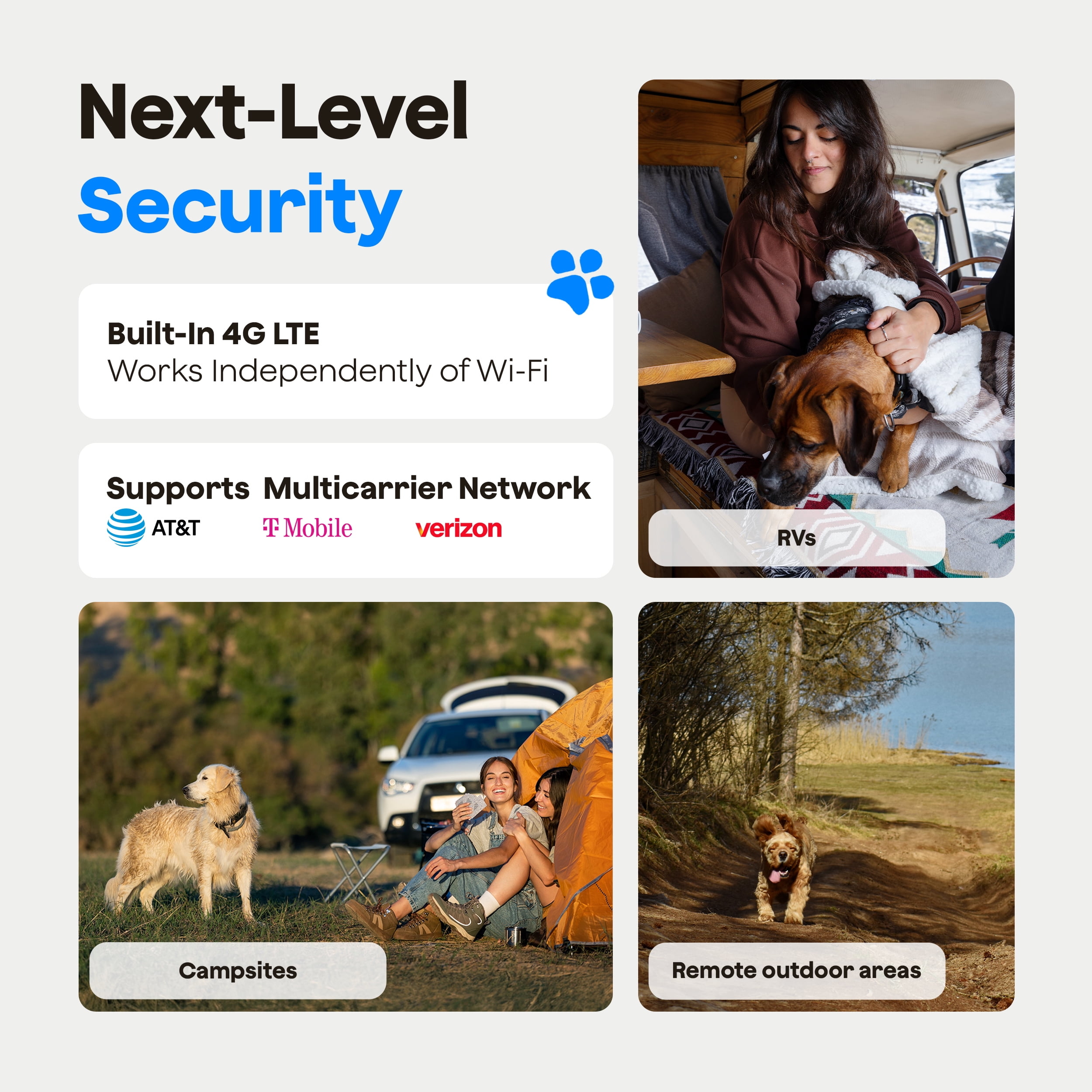 Waggle 4G LTE Security Camera | No WiFi? No Problem | Built-in SIM | Works ANYWHERE Indoor/Outdoor | 2K HD + 9000mAh Battery (60-Day Power) | 2-Way Talk, Night Vision and Siren Alarm