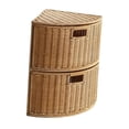 thumbnail image 4 of Cesta de almacenamiento de esquina portátil y versátil con tapa a prueba de polvo y apilable. S, 4 of 9