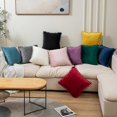 thumbnail image 2 of SZTXJ Set of 3 Decorative Velvet Cushion Covers Sofa Pillow Case 45X45CM (Purple Yellow Blue) Soft Comfortable Decoration Home Living Room Bedroom for, 2 of 5