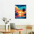 thumbnail image 3 of EastSmooth  Abstract beach canvas wall art Landscape Art Canvas Wall Art, Beach Decor Canvas Wall Art, Sunset On Ocean, ocean beach picture, nature landscape, 3 of 5